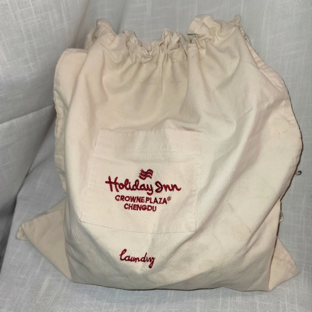 Holiday Inn Crowne Pkaza CHENGDU Vintage Cotton Laundry Bag